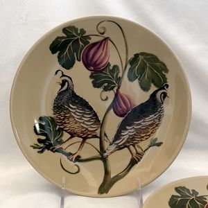 Pottery Barn “Harvest Quail” 2 Plates